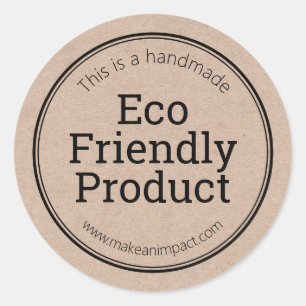 Etiquetas simples de Kraft para productos ecológic