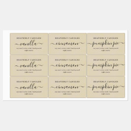 Etiquetas simples de Pegatina de velas a prueba de