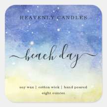 Etiquetas simples de Pegatinas de velas caseras