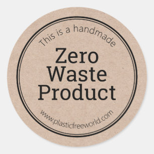 Etiquetas simples de productos de residuos cero
