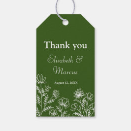 Etiquetas simples de regalo de aceite de oliva flo