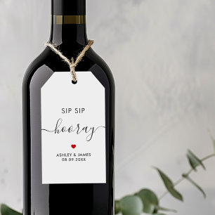 Etiquetas Sip Sip Hooray, Etiqueta de Regalo de Bo