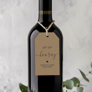 Etiquetas Sip Sip Hooray, Etiqueta para Regalo de 