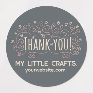 Etiquetas Small business thank you script typography