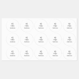 Etiquetas Sr. y Sra. añada apellido fecha año de boda favor 