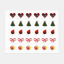 Etiquetas stickers de Navidad