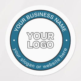 Etiquetas Su logotipo o diseño y texto circular de Personali