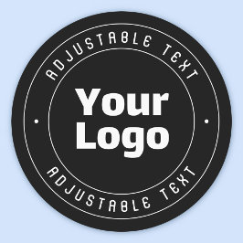 Etiquetas Su logotipo y plantilla de texto editable | Blanco