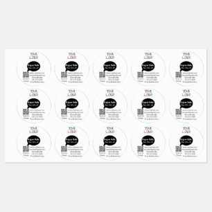 Etiquetas super oferta descuento comercial escanea código QR