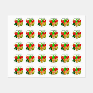 Etiquetas Superhéroe, verduras coloridas