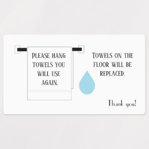 Etiquetas Tarjeta de visita de Rótulo de toallas de hotel