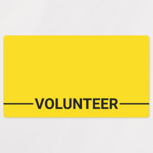 Etiquetas Tarjeta Yellow Blank Volunteer