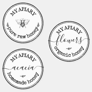 Etiquetas Tarro acuático con miel casera Bumblebee