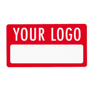 Etiquetas Temporales Rojas con Logotipo y Adhesivo
