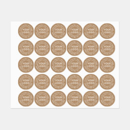 Etiquetas Texto blanco Papel Kraft apariencia tela de tela r