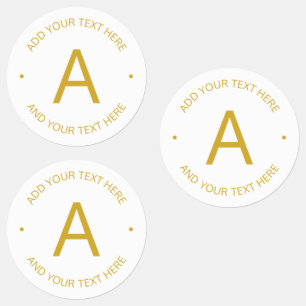 Etiquetas Texto de Personalizable moderno simple   Oro y bla