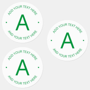 Etiquetas Texto de Personalizable simple   Verde y blanco