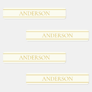 Etiquetas Texto de Personalizable simple y elegante   Gold O