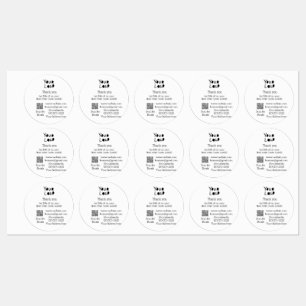 Etiquetas texto Q R simple mínimo agregue su logo/diseño aqu