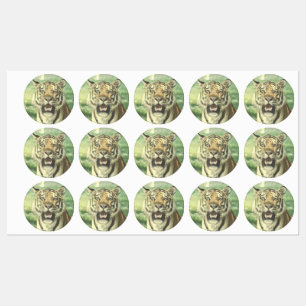 Etiquetas tigre metalizado