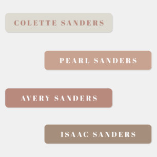 Etiquetas Tipo simple Boho Kids Nombre impermeable