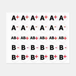ETIQUETAS TIPOS DE SANGRE