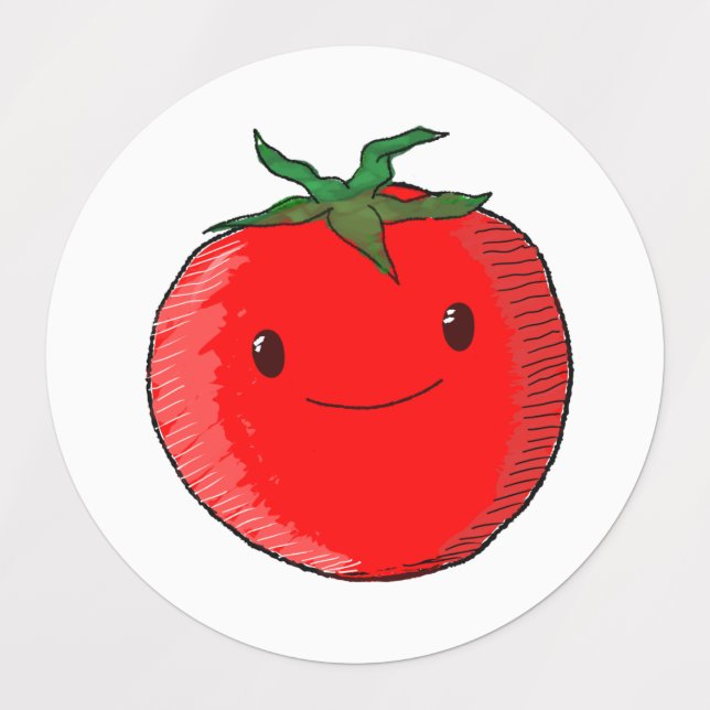 Etiquetas Tomate Personalizado lindo (Diseño 1)