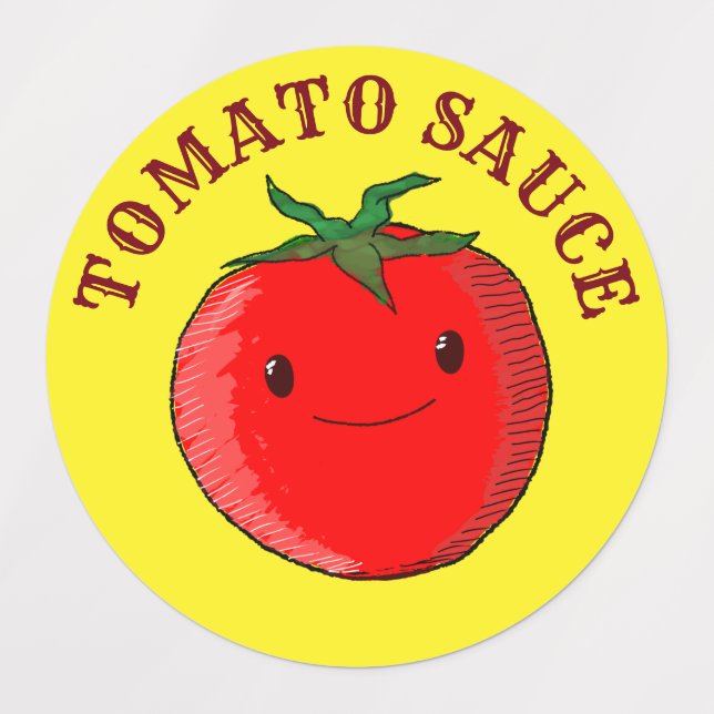 Etiquetas Tomate Personalizado lindo (Diseño 1)