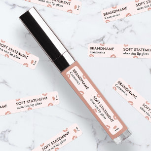 Etiquetas Tono Coral Sonrosado Neutral Suave Minimalista Per