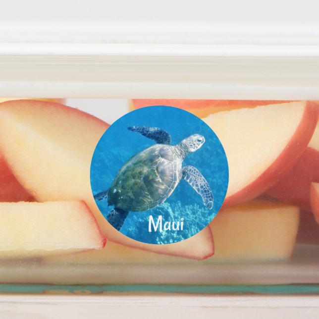 Etiquetas Tortuga marina de Maui (Fijada)