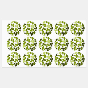 Etiquetas Trébol verde en una variedad de tonos