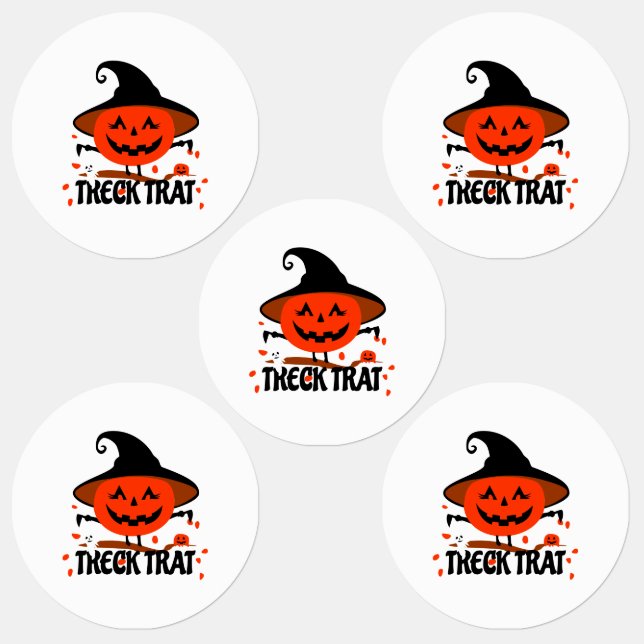 Etiquetas Treck Trat Pumpkin Sonriente (Grupo)