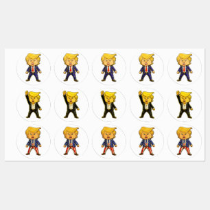Etiquetas Trump Feliz, Trump Divertido, Chibi Meme Divertido