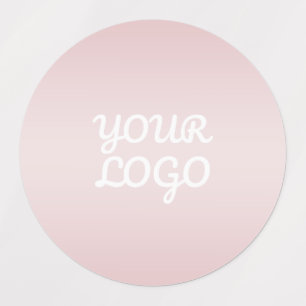 Etiquetas Tu logotipo y elegante ombre rosa moderno Imperm