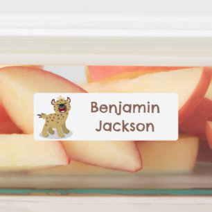 Etiquetas Una linda hiena graciosa riéndose personalizado pe