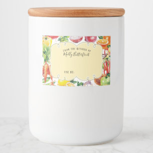 Etiquetas universales para la mezcla de frutas y v