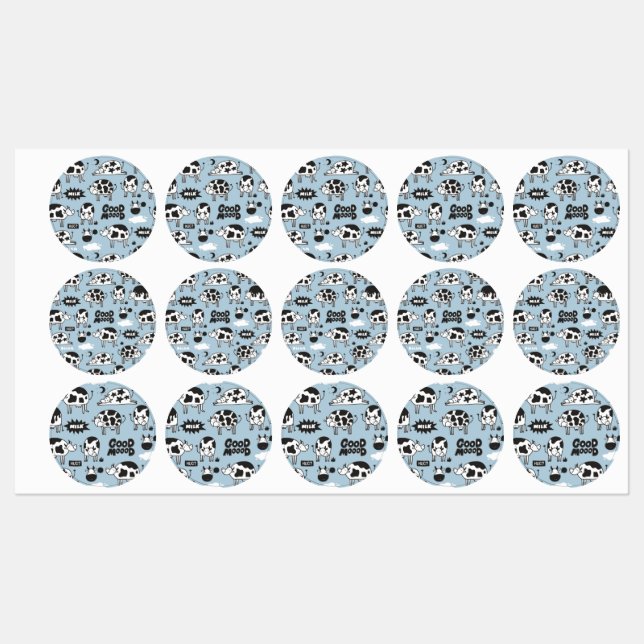 Etiquetas Vaca y leche (Hoja)