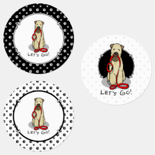 Etiquetas ¡Vamos! Walk Wheaten Terrier Dog (trigo 1b2)