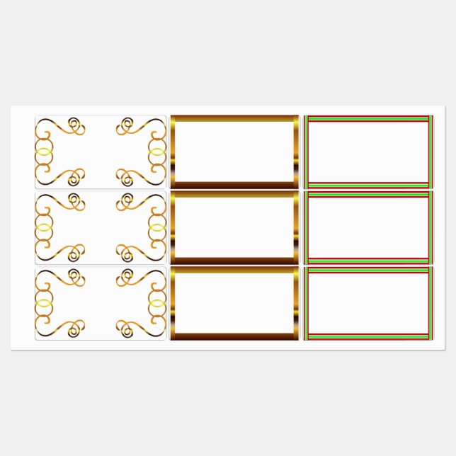 Etiquetas variadas (Hoja)