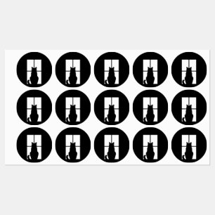 Etiquetas Ventana Gato Negro