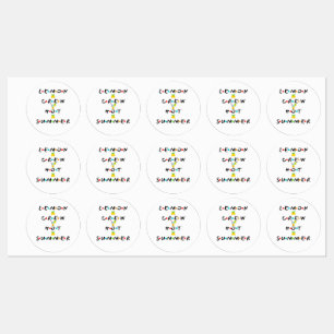 Etiquetas verano caliente de la tripulación de limón