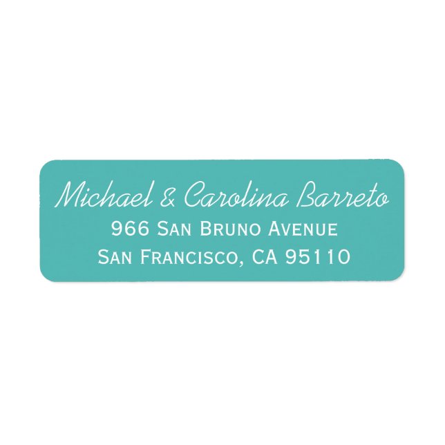 Etiquetas Verde azuladas modernas (Frente)