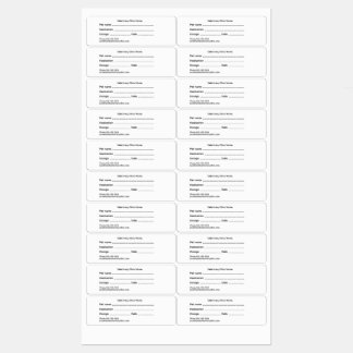Etiquetas Veterinary Medication Label – Medium & Waterproof