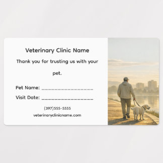 Etiquetas Veterinary Welcome‑Kit Label – Large & Waterproof