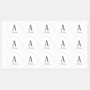 Etiquetas Vibaje de otoño monograma