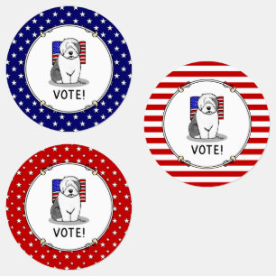 Etiquetas ¡Votar! El viejo perro pastor inglés Gray 1 Cuelme