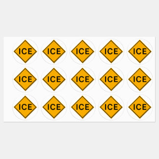 Etiquetas Warning sign ICE