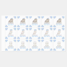 Etiquetas Winter Wonderland Arctic Animals Kids Bookplate