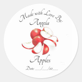 Etiquetas y adhesivos para conservas de manzana y