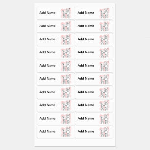 Etiquetas y etiquetas de nombres de cartón persona